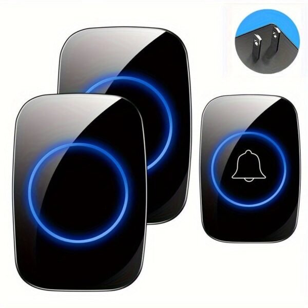 Wireless Doorbell Waterproof Outdoor Smart Home Door Bell Welcome Melodies Chime Kit LED Flash Security Alarm For House