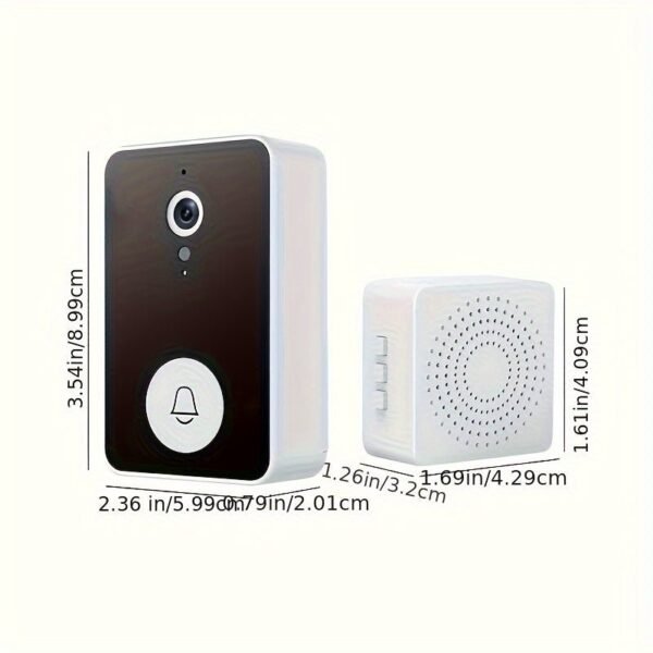 Smart Doorbell, Smart Wireless Remote Video Doorbell Intelligent Visual Doorbell, Home HD Night Vision Wi-Fi Security Door Doorbell.