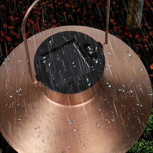 Outdoor Lanterns With Solar Power, Hanging Solar Lights Outdoors, Metal Waterproof Solar Lights With Warm White Edison Bulbs For Fence/garden/yard/porch Decoration