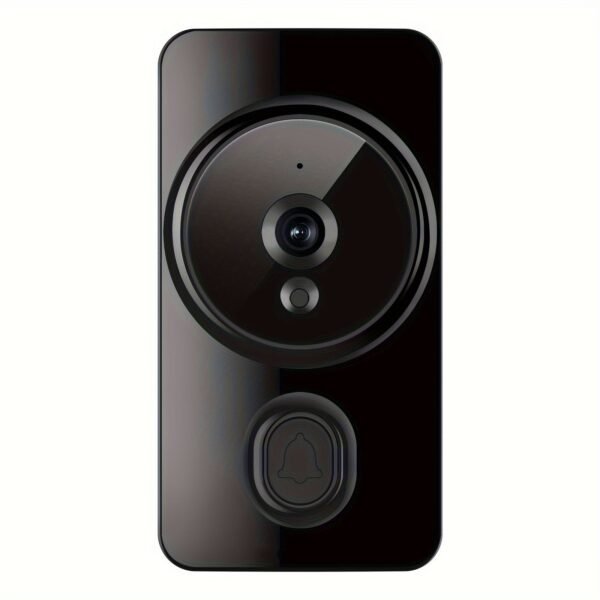 1pc Smart Wireless Doorbell, Smart 2.4G WIFI Video Doorbell, Tuya APP Smart System Control, Two-way Intercom, Night Vision Function, Video Conversation, Family Helper (delivered Without Battery)