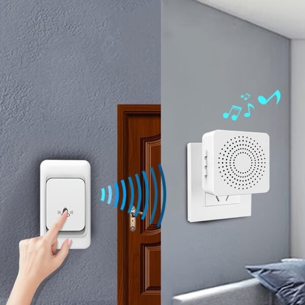 1pc Smart Home, USB Wireless Doorbell, Waterproof, 38 Kinds Of Chime Switching Smart Doorbell, Outdoor Electronic Doorbell, 5905.51 Inches Long Distance Remote Control Doorbell, Jingle Doorbell Wireless Call Doorbell For The Elderly