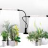 Grow Healthy Indoor Plants With 50W 84 LED Dual Head Clip Plant Lights - 4/8/12H Timer & 5 Dimmable Levels