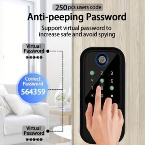 The Keyboard Lock With Handle And Intelligent Biometric Fingerprint Lock Is Suitable For Front Doors, Providing Keyless Entry. The Automatic Door Bolt Lock Is Suitable For Homes, Hotels, Apartments, And Offices.